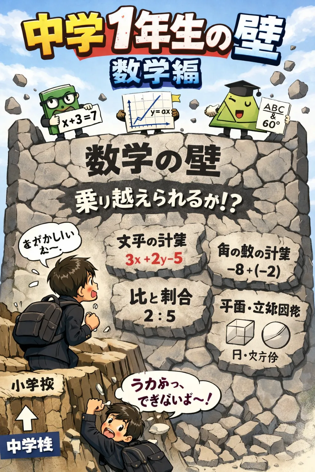 中学1年生数学でつまずく原因とその乗り越え方|最初の壁を越えるための完全ガイド②