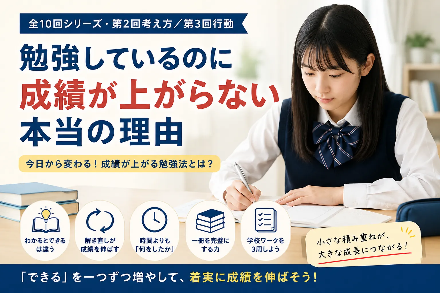 勉強しているのに成績が上がらない本当の理由①